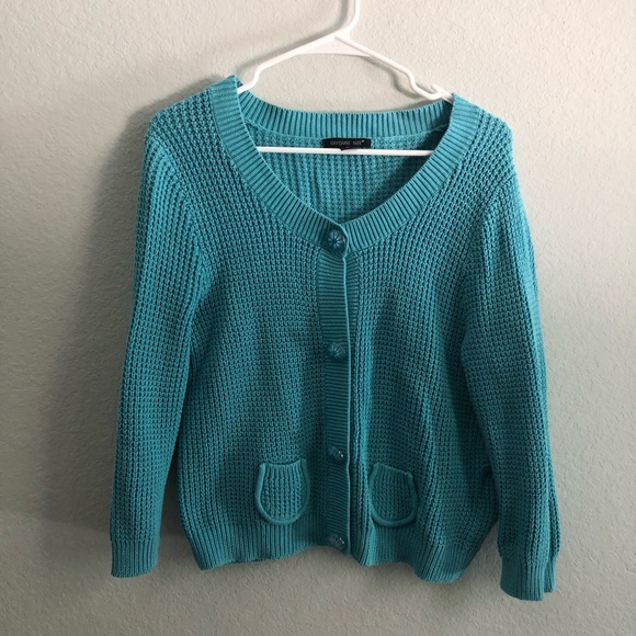 august silk Sweaters - Turquoise sweater